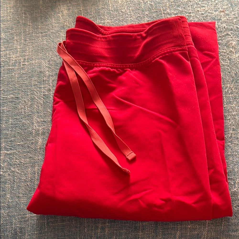 Figs Technical Collection Red Scrub Pants